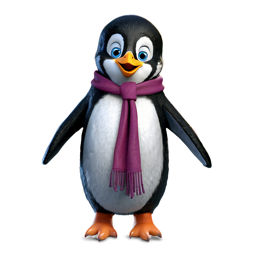 Penguin With Scarf Png Bmm77