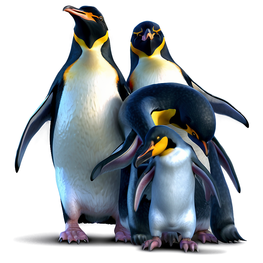 Penguins Illustration Png Rik31