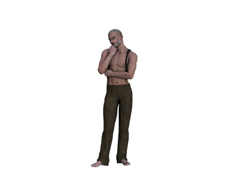 Pensive_ Man_3 D_ Render