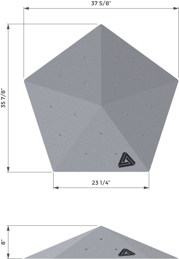 Pentagon Dimensional Drawing