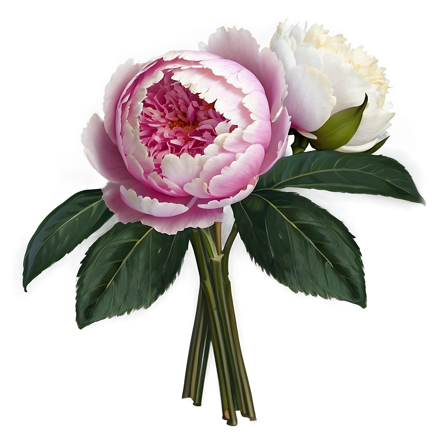 Peony And Rose Bouquet Png Vwu48