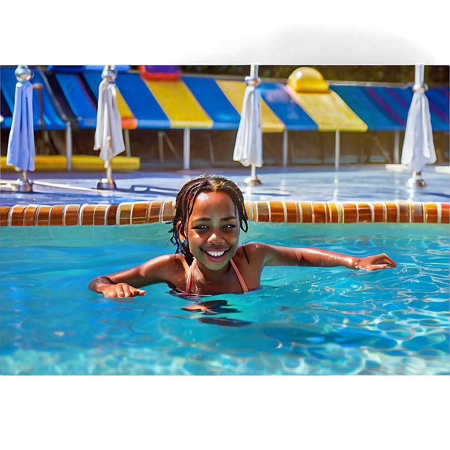 People Cooling Off In Pool Png 06262024