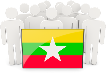 People Holding Flag Icon