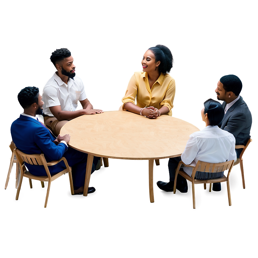 People Sitting In Circle Discussion Png 3