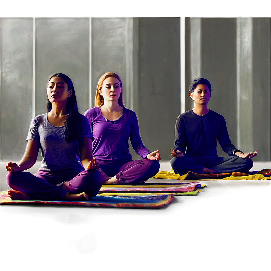 People Sitting In Meditation Pose Png Jsq