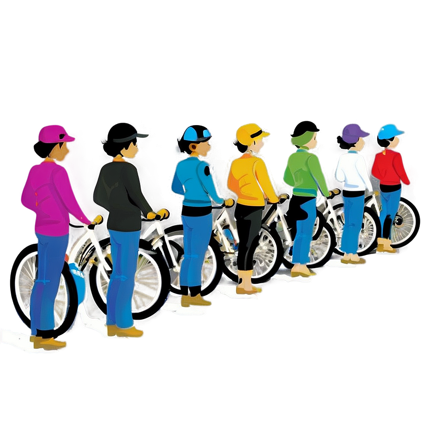 People Standing With Bikes Png Dtp