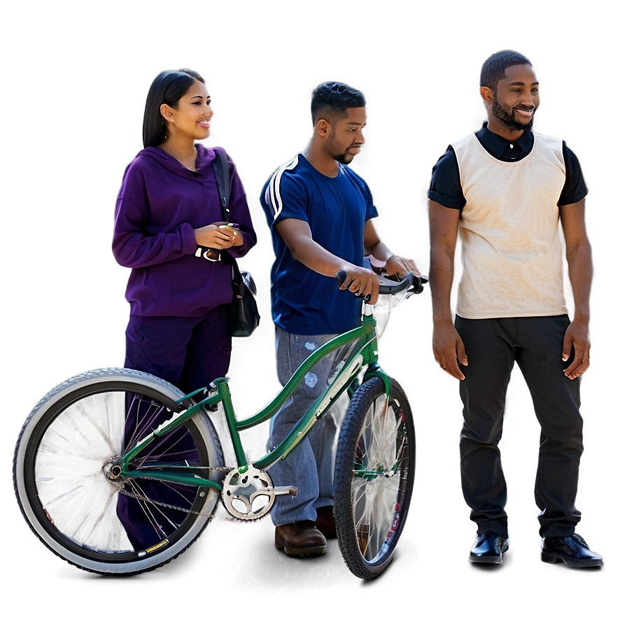 People Standing With Bikes Png Qxl