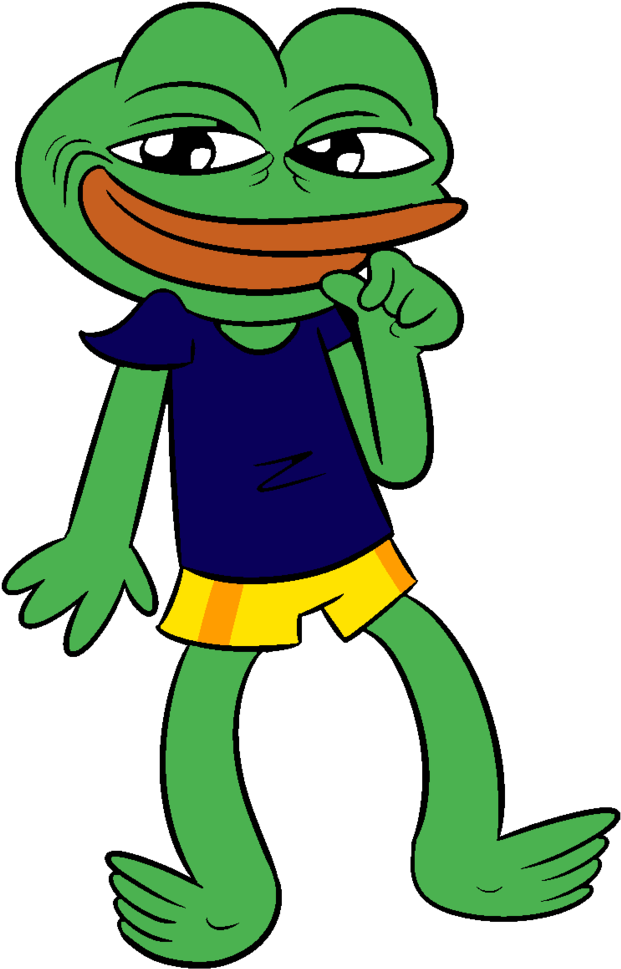 Pepethe Frog Standing Smug