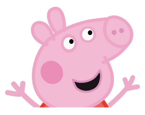 Peppa Pig Cheerful Character Illustration