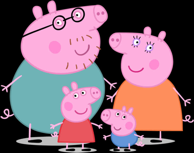 Peppa Pig Family Illustration