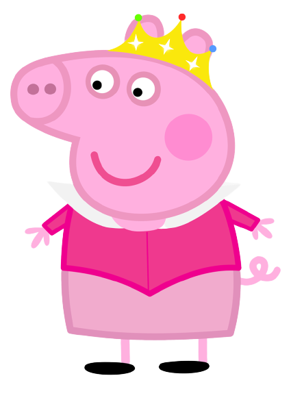 Peppa Pig Wearing Crown