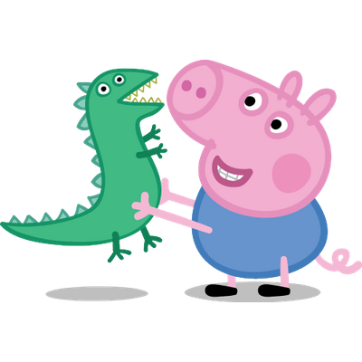 Peppa Pigand Georgewith Dinosaur Toy