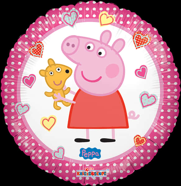 Peppa Pigand Teddy Balloon Design