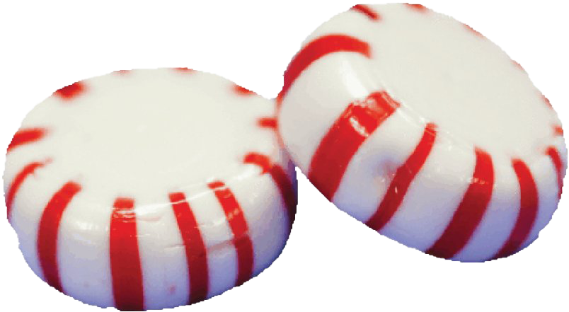 Peppermint Candies White Red Stripes