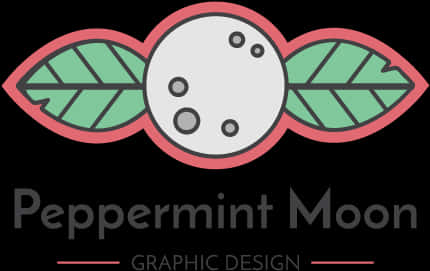 Peppermint Moon Graphic Design Logo