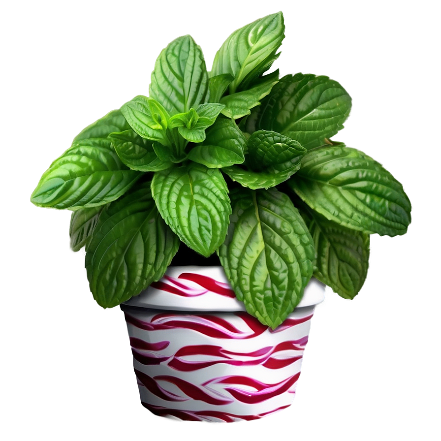 Peppermint Plant Pot Png 06112024