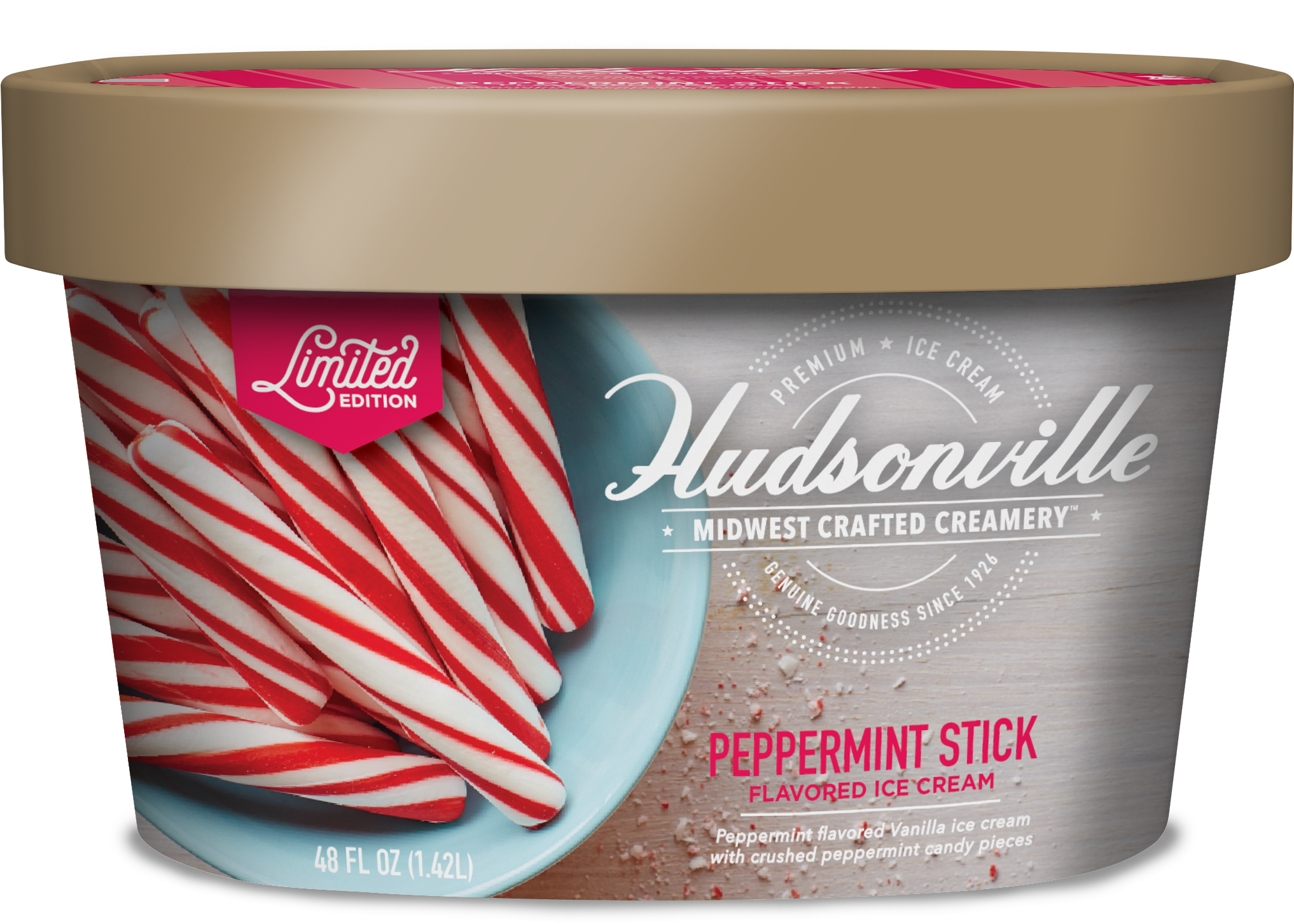 Peppermint Stick Ice Cream Container