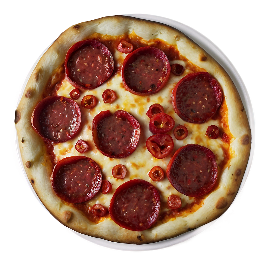 Pepperoni Pizza With Peppers Png Bev55