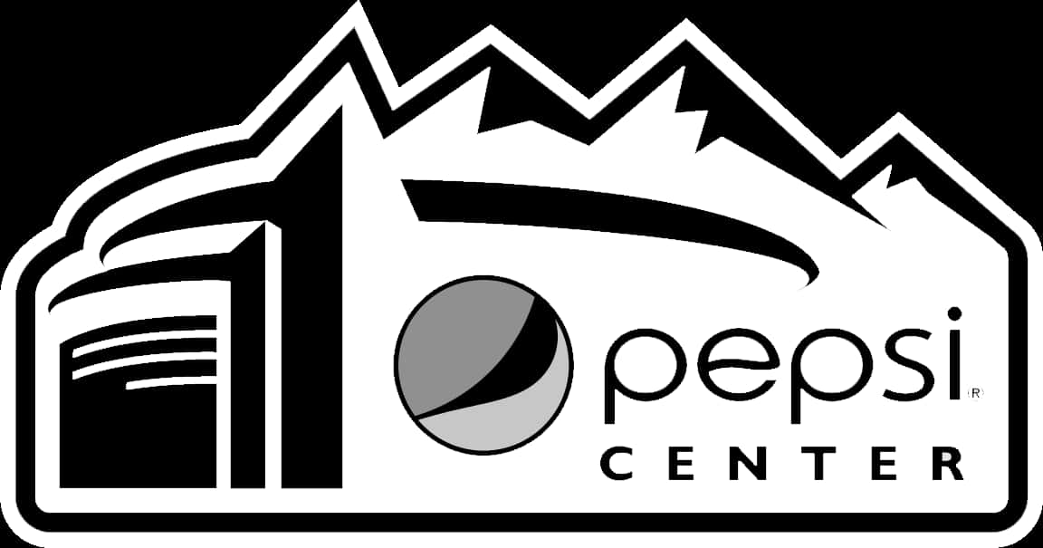 Pepsi Center Logo Blackand White