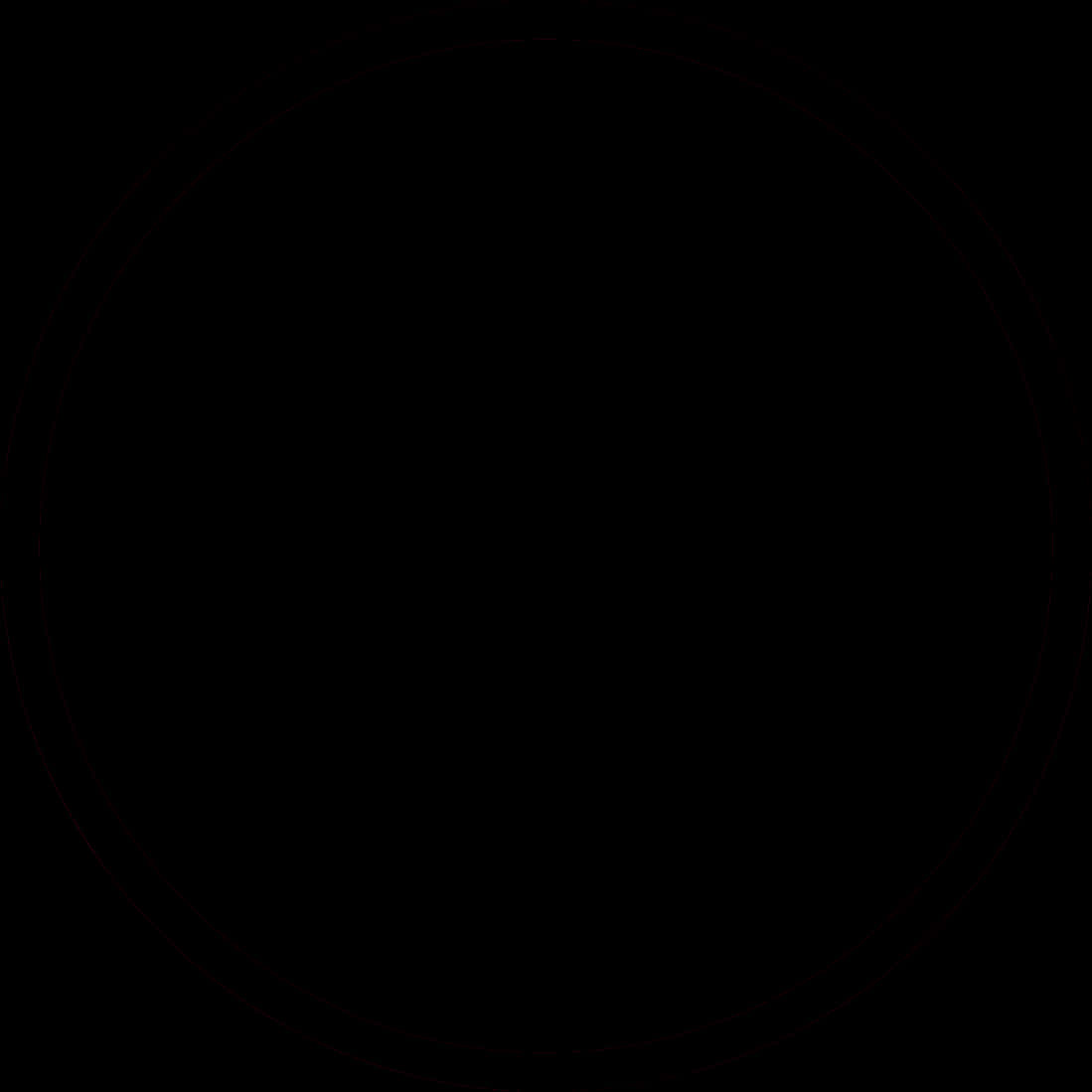 Perfect Black Circleon Transparent Background