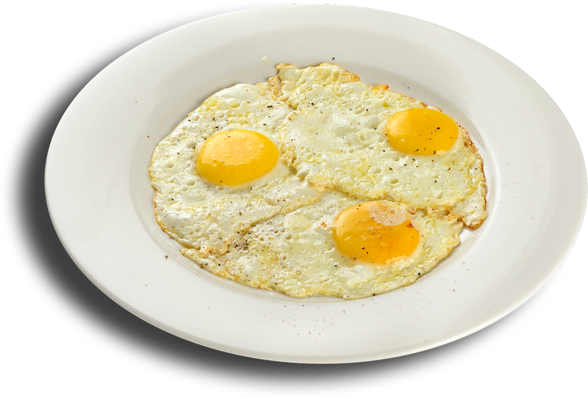 Perfectly Fried Eggson Plate