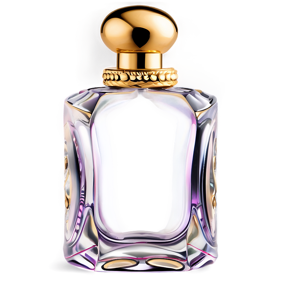 Perfume Bottle With Gold Accents Png 74