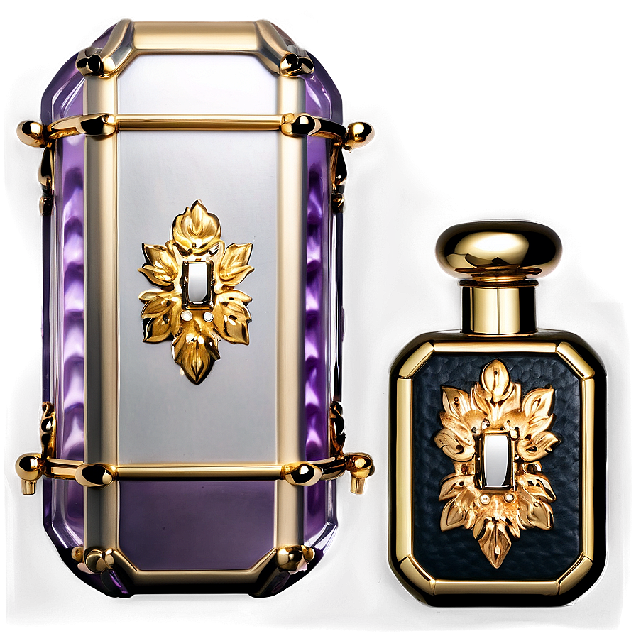 Perfume Bottle With Leather Case Png Yvh