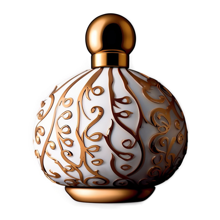 Perfume Bottle With Swirl Patterns Png Ayb