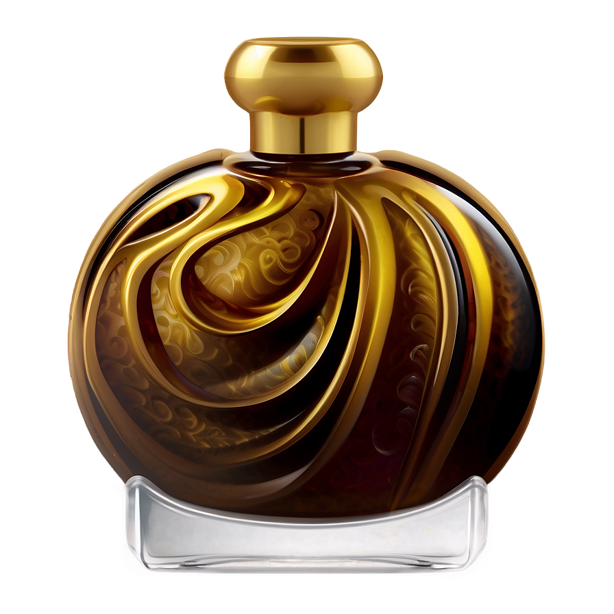 Perfume Bottle With Swirl Patterns Png Ecl29