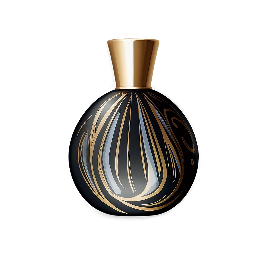 Perfume Bottle With Swirl Patterns Png Woy44