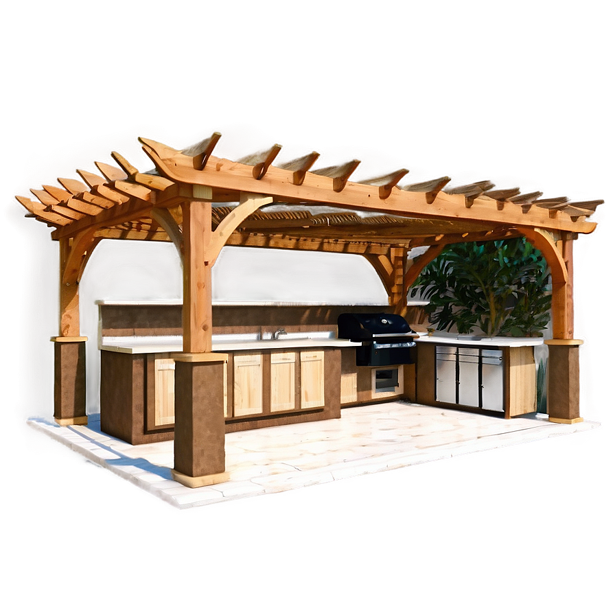 Pergola For Outdoor Kitchen Png Llo