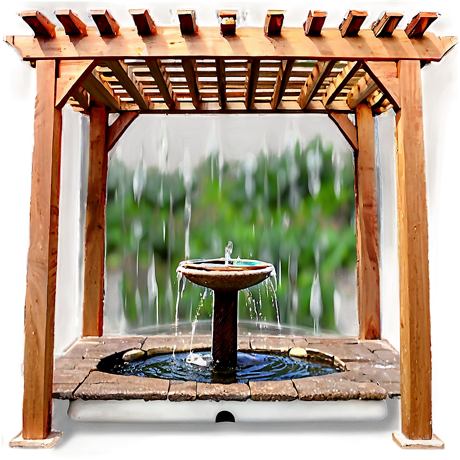 Pergola With Water Feature Png Swq