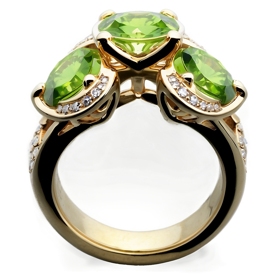 Peridot Engagement Ring Png 06242024