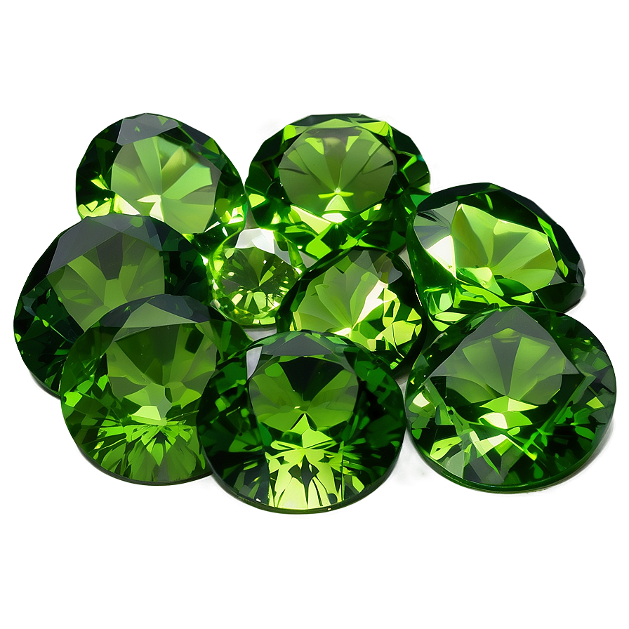 Peridot Gemstone Array Png Wjg