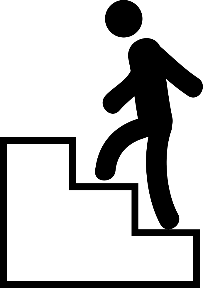 Person Climbing Stairs Silhouette