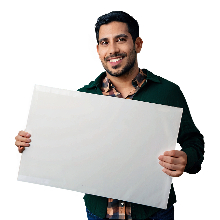 Person Holding Sign Png 19