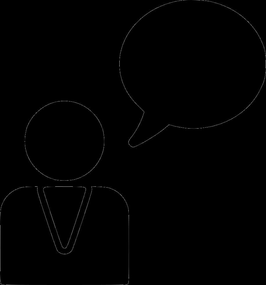 Person Speech Bubble Outline