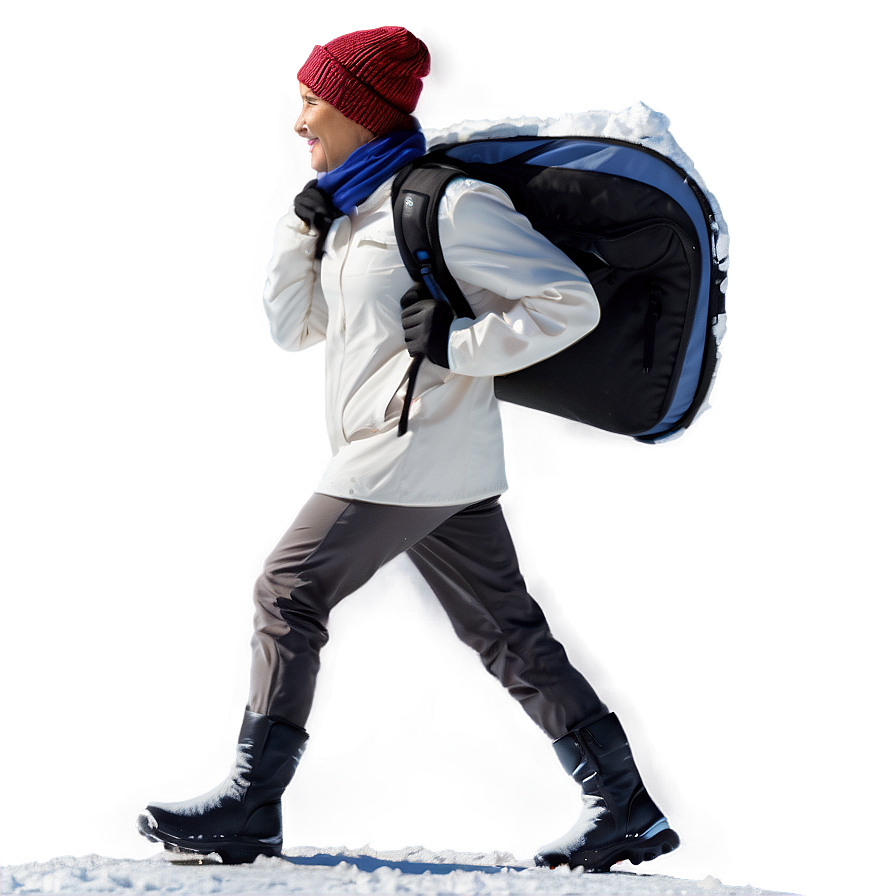 Person Walking In Snow Png 33