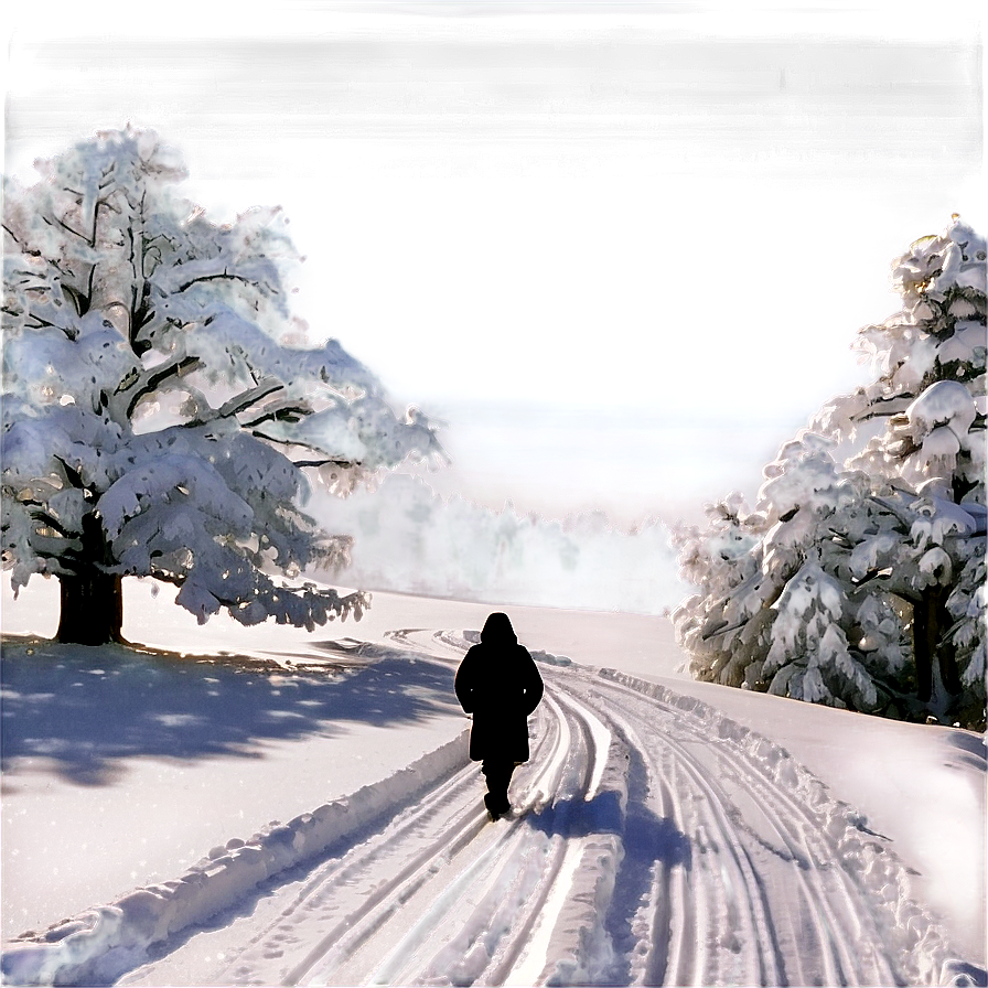 Person Walking In Snow Png Rop81