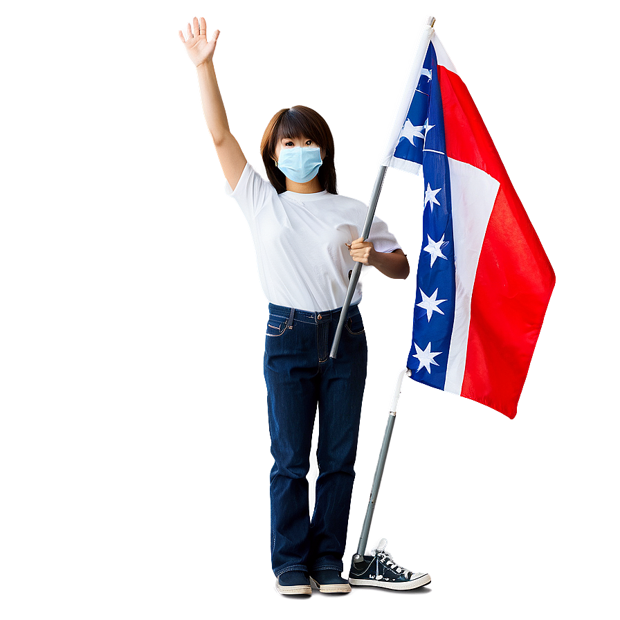 Person Waving Flag Png Ouv