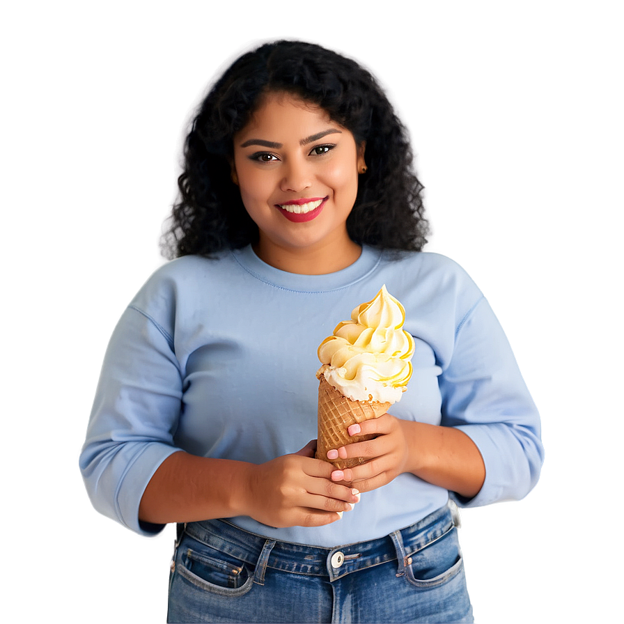 Person With Ice Cream Png Mpt52