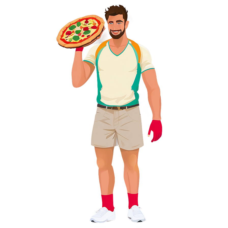 Person With Pizza Png Mej