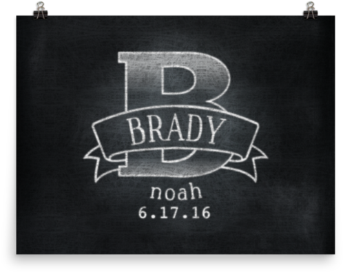 Personalized Blackboard Artwork Brady