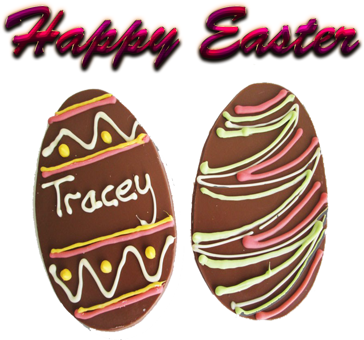 Personalized Easter Eggs Happy Easter Text