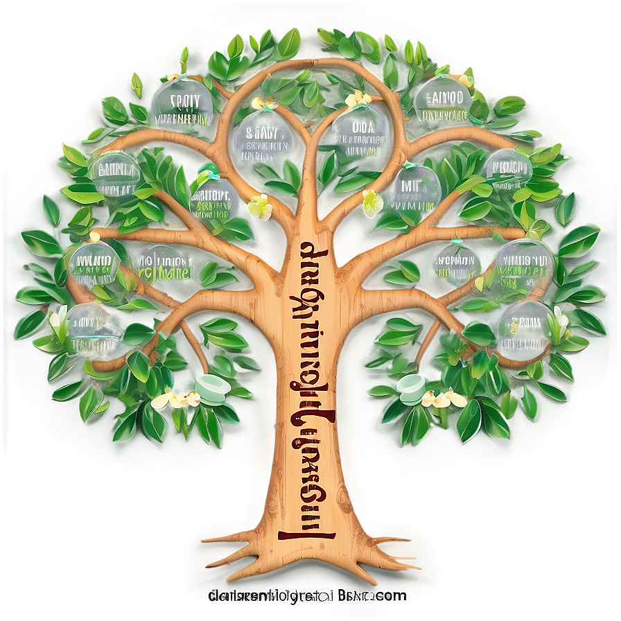 Personalized Family Reunion Tree Art Png 67