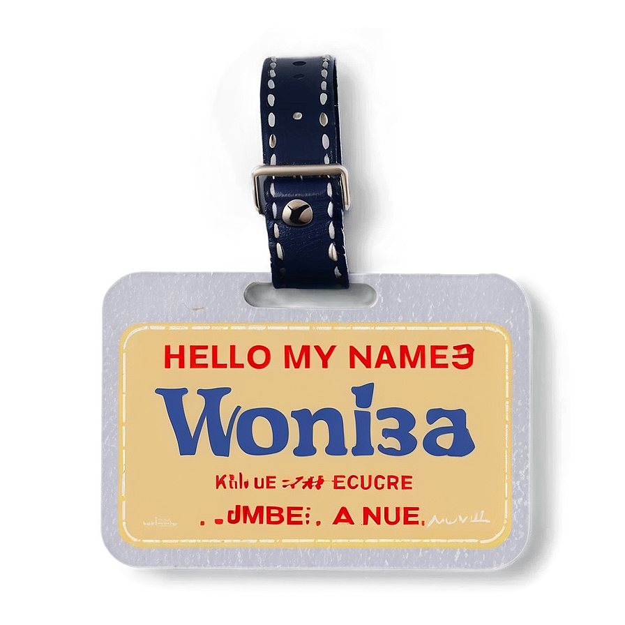 Personalized Hello My Name Is Label Png 05252024