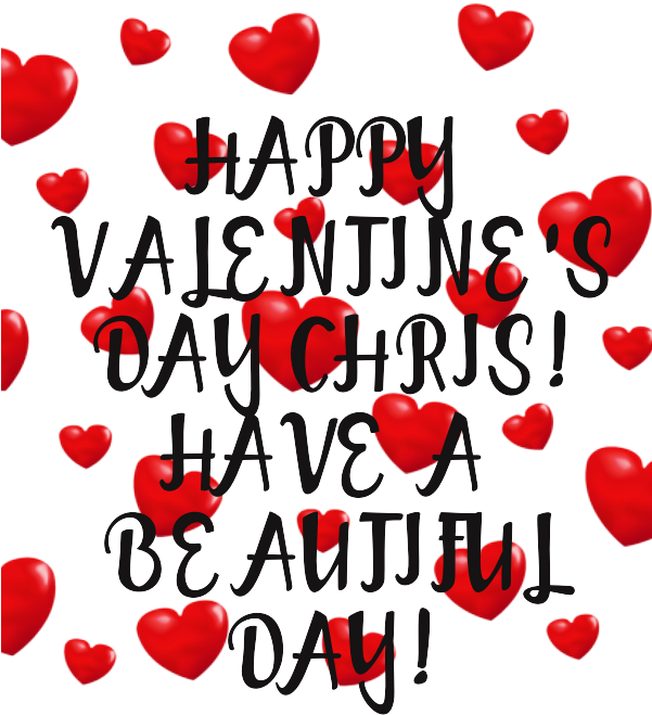 Personalized Valentines Day Greeting Hearts