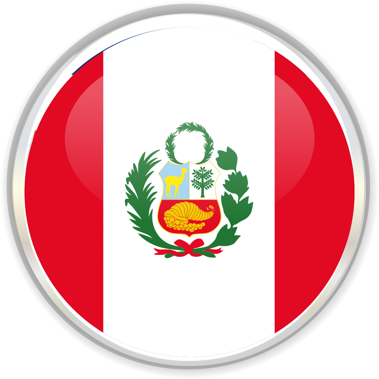 Peruvian Coatof Arms Button