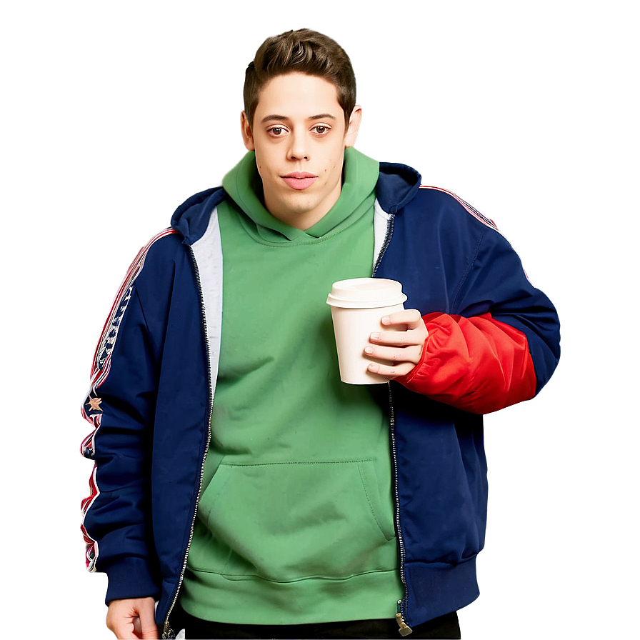 Pete Davidson With Coffee Png Urh