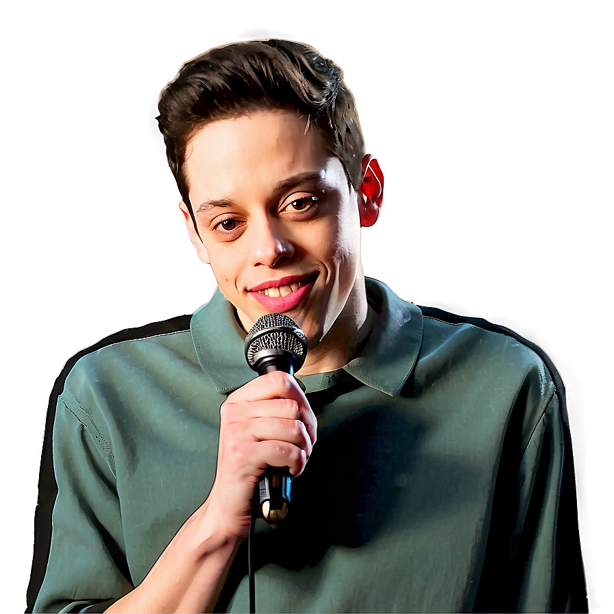 Pete Davidson With Microphone Png 06252024